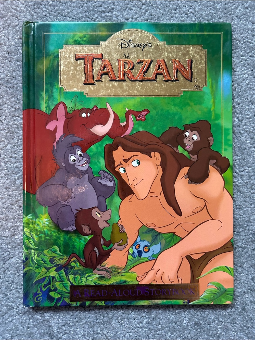 Disney's Tarzan Hardcover Storybook - Green Cover